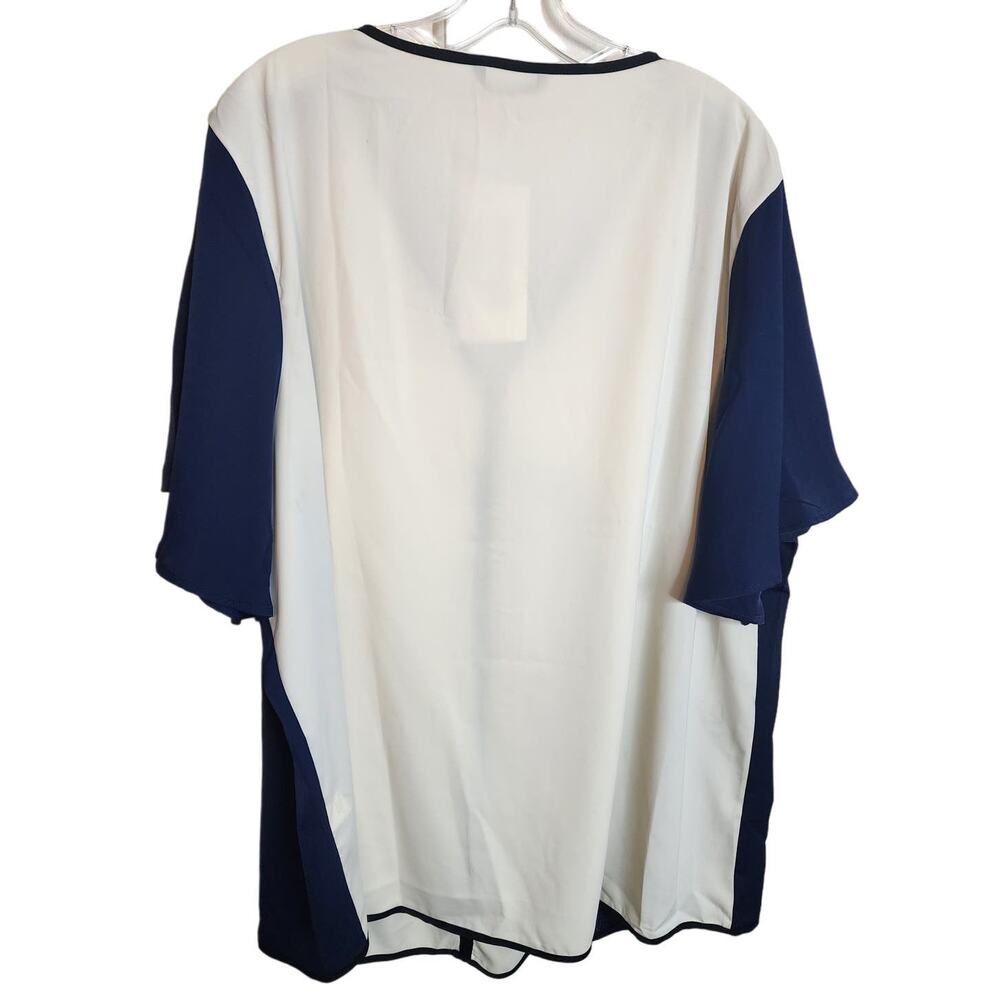 BloomChic Contrast Patchwork V Neck Ruffle Sleeve… - image 6